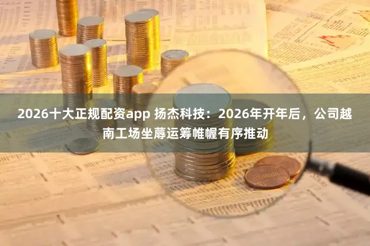 2026十大正规配资app 扬杰科技：2026年开年后，公司越南工场坐蓐运筹帷幄有序推动