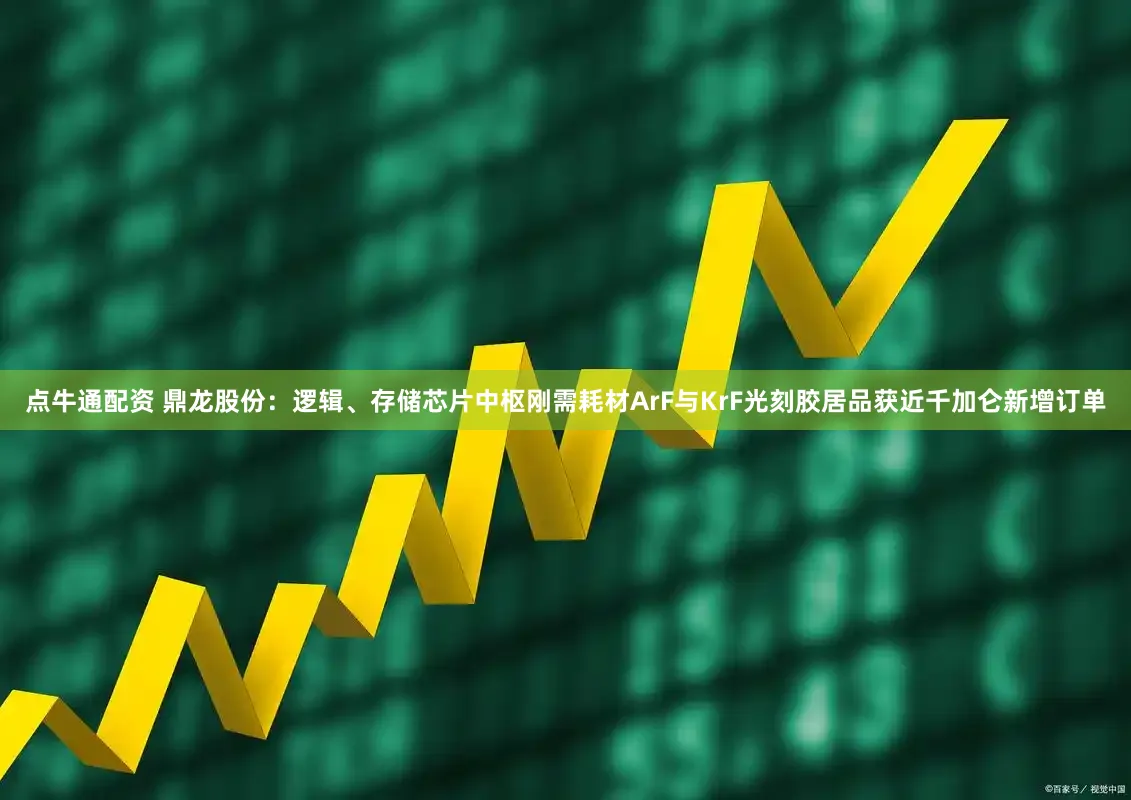 点牛通配资 鼎龙股份：逻辑、存储芯片中枢刚需耗材ArF与KrF光刻胶居品获近千加仑新增订单